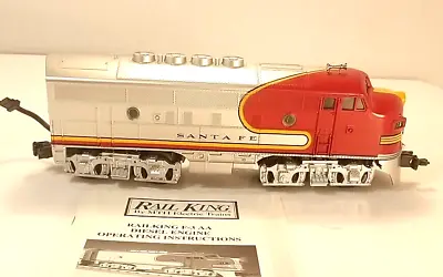 MTH Rail King O #3040211A Powered EMD F3A Diesel Santa Fe - Protosounds - 3 Rail • $150