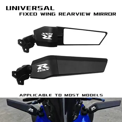 Enlarged Rear View Swivel Wing Fin Wind Mirror For SUZUKI GSXR 600 750 1000 • $62.69