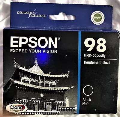 NEW GENUINE EPSON 98 Black INK T0981 T098120 - ORIGINAL BOX • $20.70