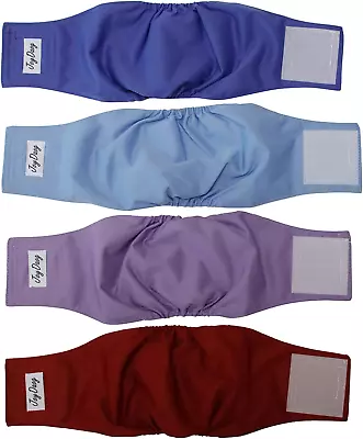 Reusable Belly Bands For Small Dogs4 Pack Premium Washable Dog Diapers Male Pup • $19.99