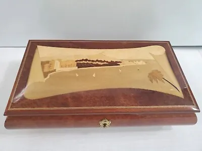 Jewelry Box Inlaid Wood Music Italian Hand Made Plays  Love Story  By Splendid • $20