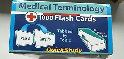 Medical Abbreviations Terminology Flash Cards Quick Study 1000 Pc NEW IN BOX • $19.99