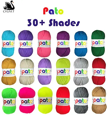 £1.39 • Buy Cygnet Pato DK Knitting Wool / Yarn Double Knitting Knit 100g Ball - 34 Shades