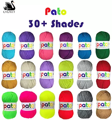 £1.39 • Buy Cygnet Pato DK Knitting Wool / Yarn Double Knitting Knit 100g Ball - 34 Shades