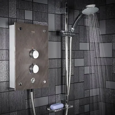 Mira Galena Electric Shower 9.8kW Clearscale Power Slate Effect 1.1634.117 • £548.70