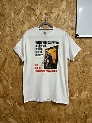 Texas Chainsaw Massacre T-Shirt Horror Poster Vintage 80s Leatherface Retro Goth • £13.99