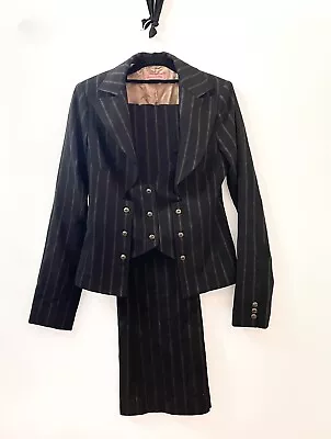 Manning Cartell Wool Blend Pin Striped 2 Piece Pant Suit Set • $149.95