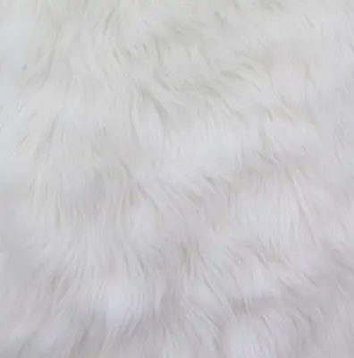 $29 • Buy Faux Fur Fake White Shaggy Fabric 60  Wide Sold By The Yard Upholstery 