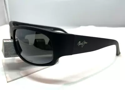 Maui Jim Longboard Mj 222-2m Matte Black Grey Polarized Sunglasses New 9.5 • $150