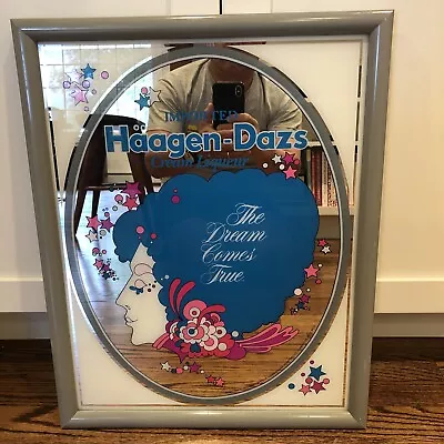 Rare Vintage Haagen-Dazs Imported Cream Liqueur Peter Max (?) Advertising Mirror • $199