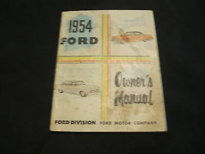 1954 Ford Owners Manual FORD MOTOR CO- Vintage  Collectable • $12