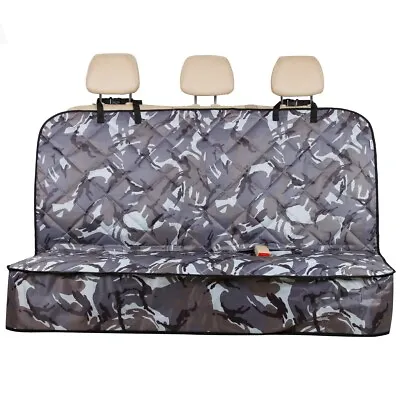 FOR LEXUS IS 250 IS 300 - Grey Camouflage Quilted Pet Cat Dog Rear Seat Cover • £18.84