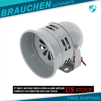 12V 3  Gray For Car Truck Air Raid Siren Horn Alarm Vintage Compact Automotive • $22.54