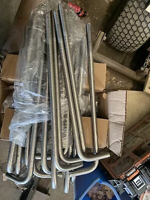 $25 • Buy 3/4 Bent Stainless Steel Anchor Bolts18 “ Long 4” Threads