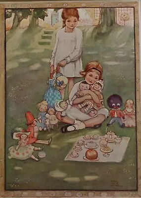 Mabel Lucie Attwell Vintage Children's Print - The Garden Tea Party • £55