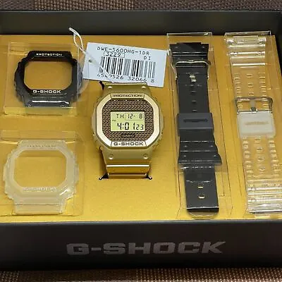 Casio G-Shock DWE-5600HG-1D Gold Chain Design Interchangeable Bezel & Band Watch • $396