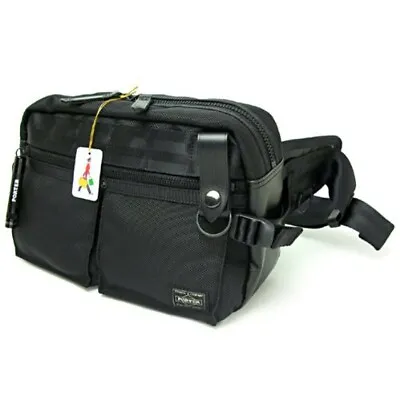 $217.75 • Buy Yoshida PORTER Waist Bag HEAT Black 703-07971 JAPAN