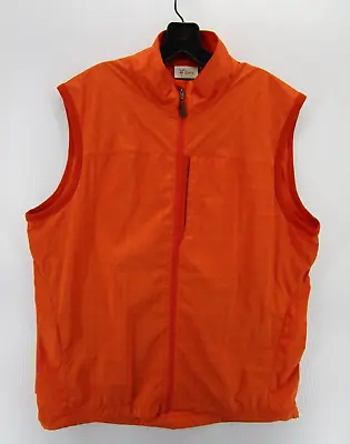 Ibex Jacket Men XL Orange Vest Windbreaker Full Zip Hiking Mock Neck Outdoor • $71.99