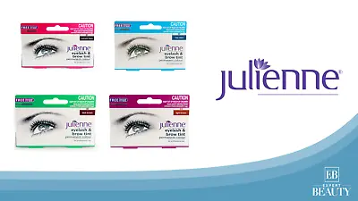 Julienne Permanent Eyelash Eyebrow Tint Colour Dye Lash Tinting + Eye Wand 15ml • £4.99
