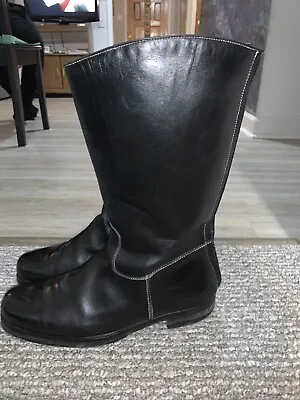 Stefano Branchini Tall Boots Black 9 (US SIZE 11) B1752I6 VITELLO/BOX/NERO • $65