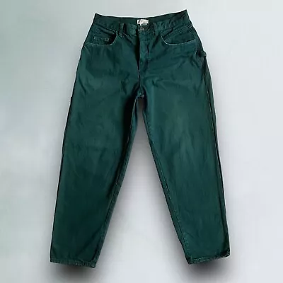 Vintage Guess Carpenter Jeans 90s Green Mens 38 (*36x32) Baggy Denim Made USA • $34.77