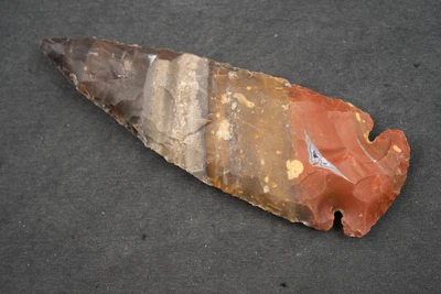 $8 • Buy 4.8  Flint Spearhead Ohio Collection Spear Point Knife Blade Arrowhead 544