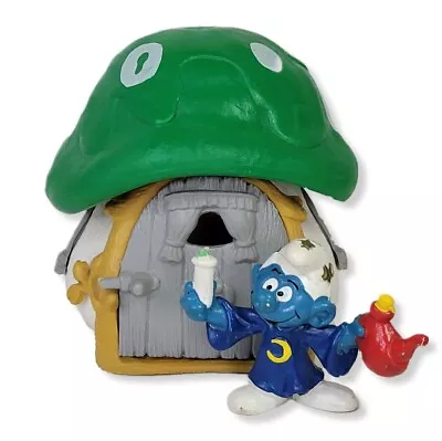 Vintage Smurfs Small Original Mushroom Green Cottage House 1978 • $40