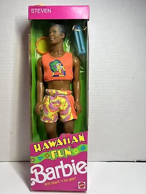 Vintage 1990 Barbie  Hawaiian Fun  Steven Aa Doll - #5945 -  Factory Sealed • $40