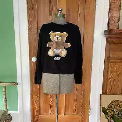 Moschino Teddy Bear Logo Print Sweatshirt - Size Small • $75