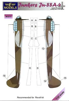 LF Models 1/32 JUNKERS Ju-88A-4 Camouflage Paint Mask Set • $21.99