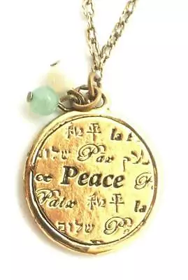  Vatican Library Gold-plated 'Peace' Medallion Necklace $25.00 Tag ON SALE • $9.99