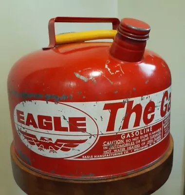 Vintage Eagle The Gasser 2.5 Gallon Pre-Ban Metal Gas Can Wellsburg W. Va.  • $29