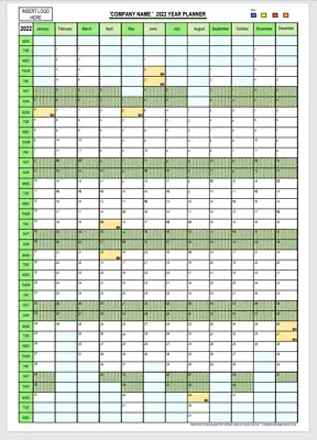 £9.99 • Buy 2023 A2 Year Wall Calendar - A2 Vertical Planner - Personalised 
