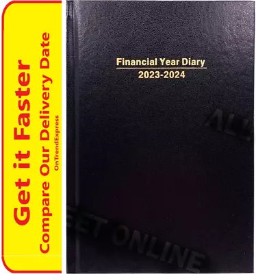 $15.95 • Buy 2023 2024 Financial Year Diary A5 Day To Page DTP Hardcover Black