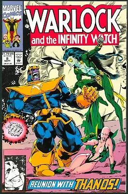 Warlock And The Infinity Watch 8 NM+ 9.6 Thanos Marvel 1992 • $9.95