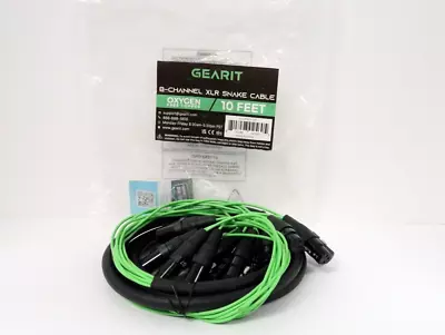 Gearit 8-channel 10 Ft Xlr Snake Cable Oxygen Free Copper ~new~ • $45