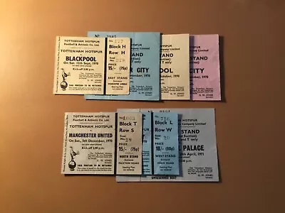 £10 • Buy 70/1 TICKETS Tottenham Spurs (listed Individually) 1970/1971