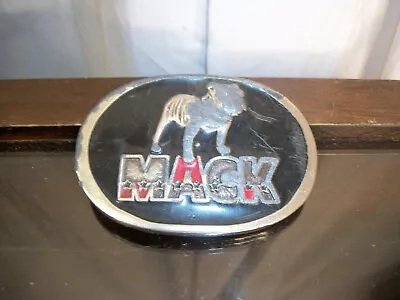 Vintage Belt Buckle Mack Truck Bulldog Black & Silver • $9.75