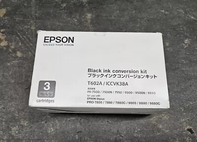 Epson T602A Genuine Ink Conversion Kit For PRO 7880/7800/7880C/9800/9880/9880C • $27.50