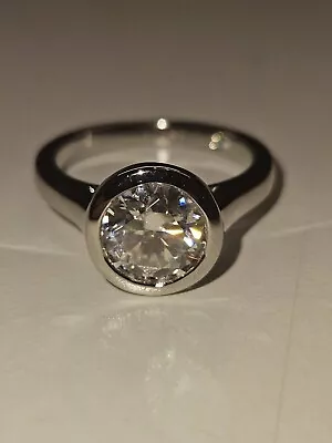 8mm 2ct Moissanite Wedding Ring 925 Sterling Silver Size 6 Pass Tester • $23.99