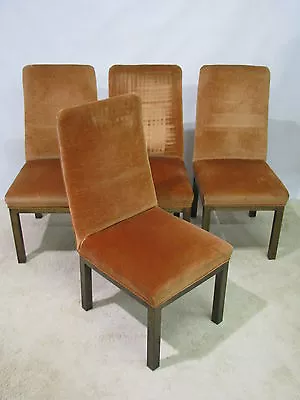 4 MasterCraft Bronze On Brass Finish Mid-Century Dining Chairs; High End • $1650