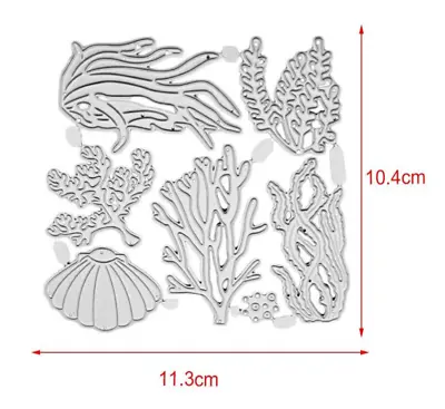 Ocean Sea Seaweed Shell Metal Cutting Dies Steel Stencils Dies For Card Making  • £3.89