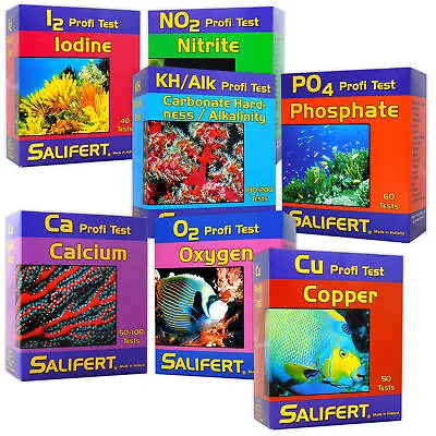 Salifert Profi Test Kit Range Marine Reef Saltwater Coral Aquarium Fish Tank • £9.30