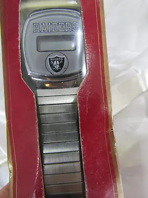 Vintage New In Package LA LOS ANGELES RAIDERS Digital Quartz Mens Watch • $25