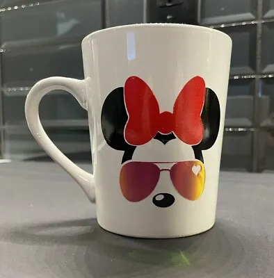 Disney Minnie Mouse Coffee Mug Pink Reflective Sunglasses 4.25  Tall Rare • $9.10