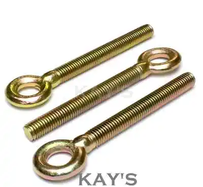 Forged Eye Bolts Threaded Rings M6 M8 M10 M12 Resin Catenary Wire Hanging Screws • £75.44