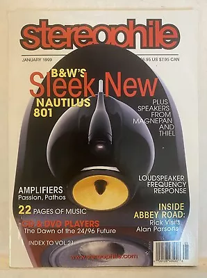 Stereophile Magazine January 1999 - B&W Nautilus 801 / Alan Parsons / Newsstand • $13.59