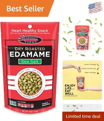 Delicious Sea Salt Dry Roasted Edamame - High-Protein Vegan Snack (4 Oz X 12) • $53.99