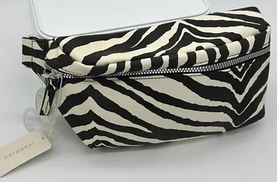 PRIMARK BumBag 10” X 6” Black And White Zebra Animal Print Faux Leather BNWT • £15.29