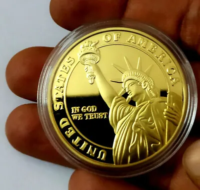 US Army Navy Air Force Liberty Medal Of Honor 1Oz 24kt Military Gold Plated Coin • $8.90